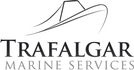 Trafalgar Marine Services Logo Showing The Front Of A Canal Boat