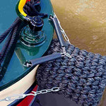 Chain sleeve Tube Protecting The New Paintwork On A Canal Narrowboat