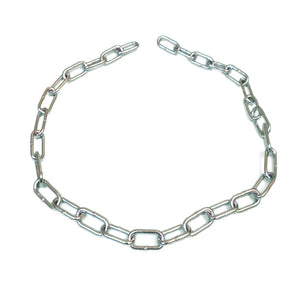 One Metre Of Zinc Plated 5mm Long Link Chain For Attaching Canal Boat Fenders