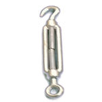Two Turnbuckles Used To Attach Rope Fenders On Canal Boats