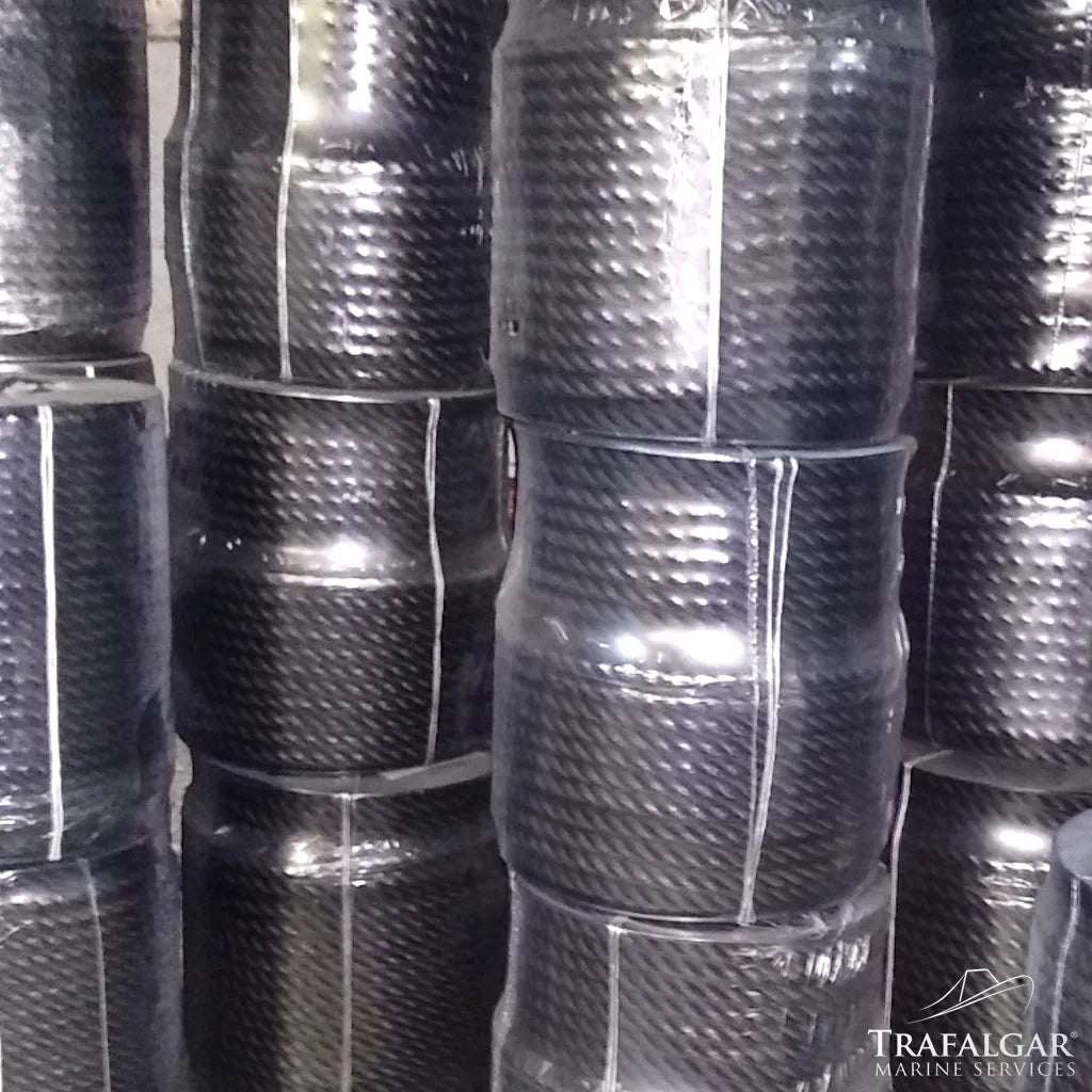 Black Mooring Rope Reels 110M For Canal Boats