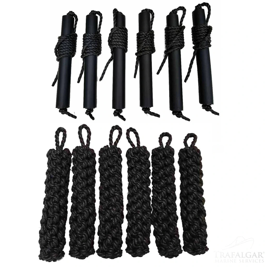 Six Rubber And Six Rope Side Fenders For Canal Boats