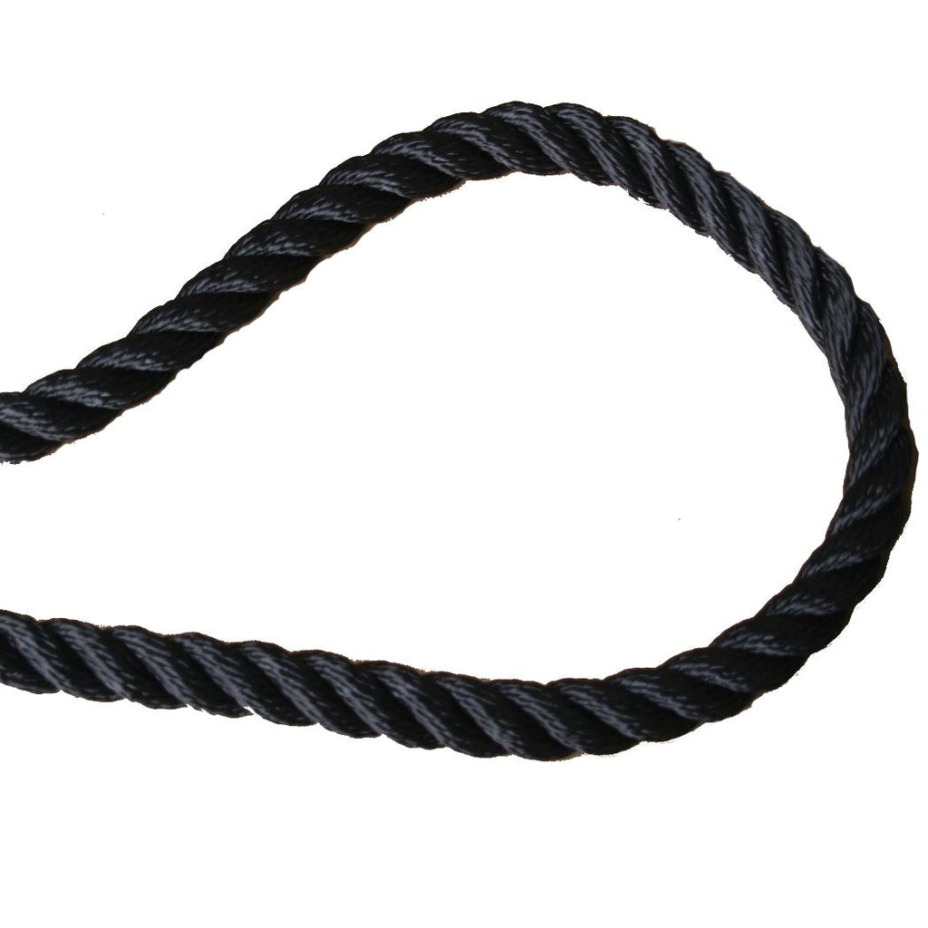 Black Mooring Rope For Canal Boats Available In Various Diameters And Lengths