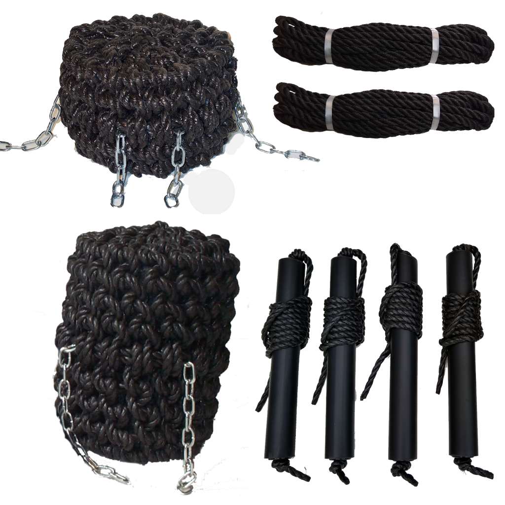 Fender Set For Shorter Canal Boats Including A Short Button A Long Button Two Mooring Ropes And Four Rubber Side Fenders