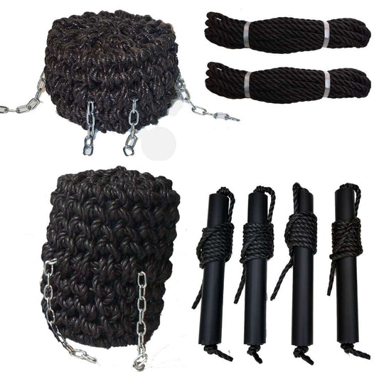 Fender Set For Shorter Canal Boats Including A Short Button A Long Button Two Mooring Ropes And Four Rubber Side Fenders