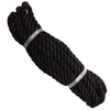 Black Mooring Rope For Canal Narrow Boat 14mm With Eye And Back Splice
