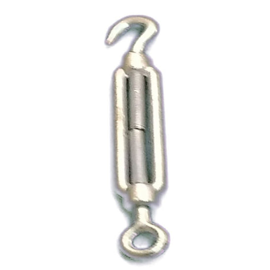 Two Turnbuckles Used To Attach Rope Fenders On Canal Boats